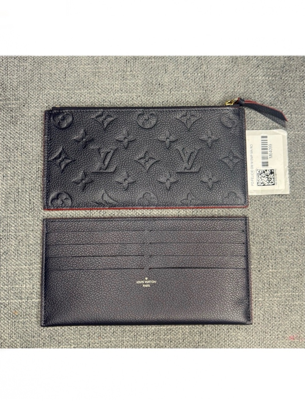 Louis Vuitton Felicie monogram empreinte pouch and card holder marine rouge